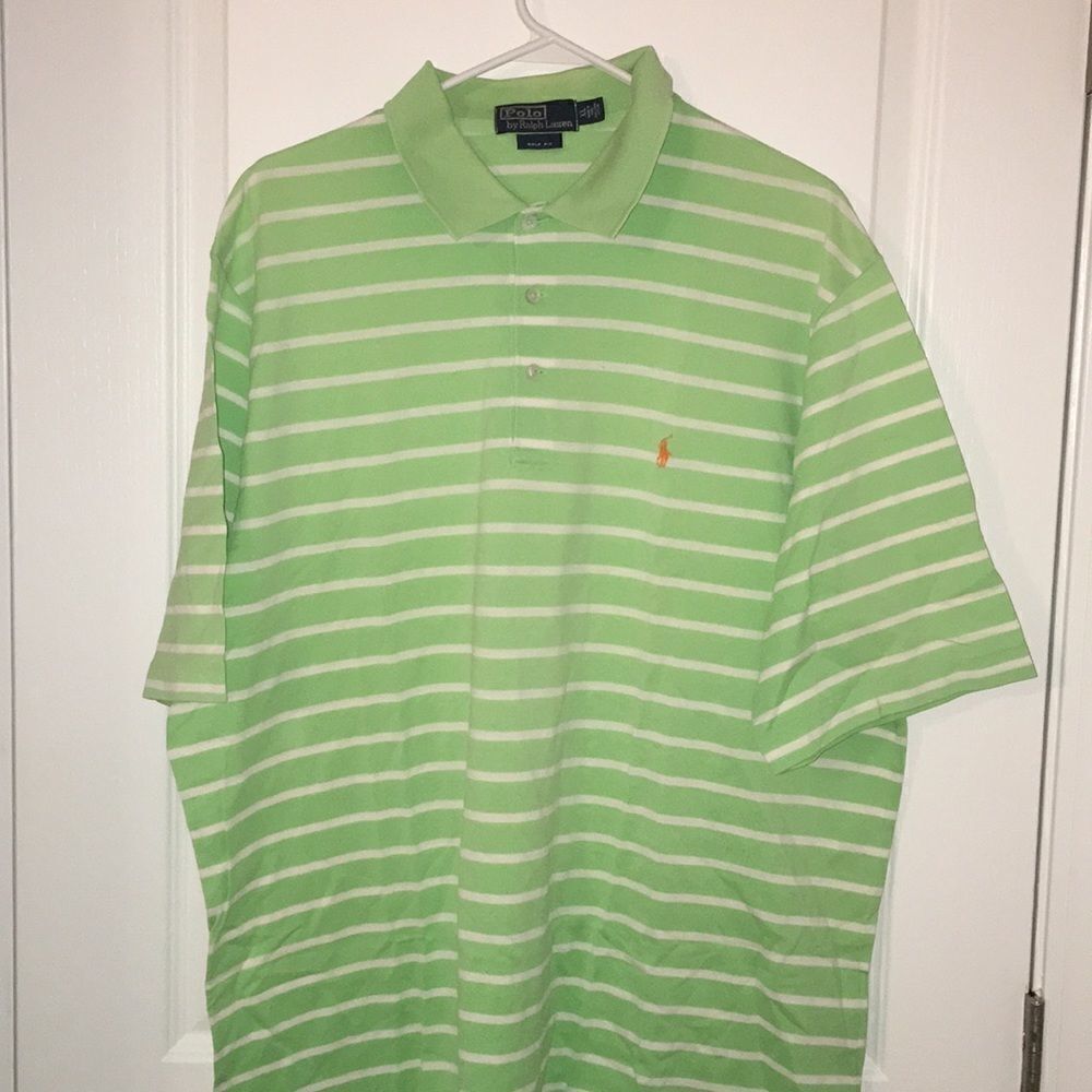 Lime Green Polo Ralph Lauren Golf Fit Pony Shirt